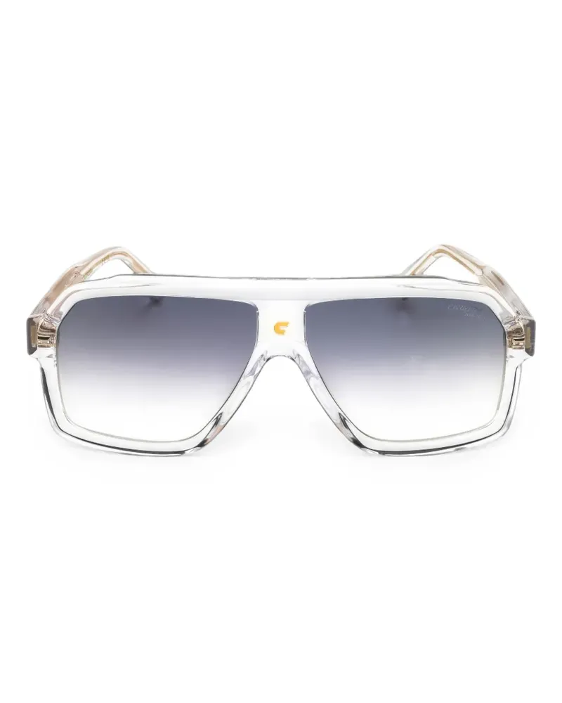 Carrera Sonnenbrille mit eckigem Gestell - Weiß Weiß