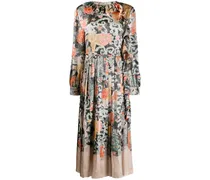 Kleid mit Print - Nude