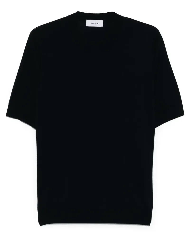 LARDINI Fein gestricktes T-Shirt - Blau Blau