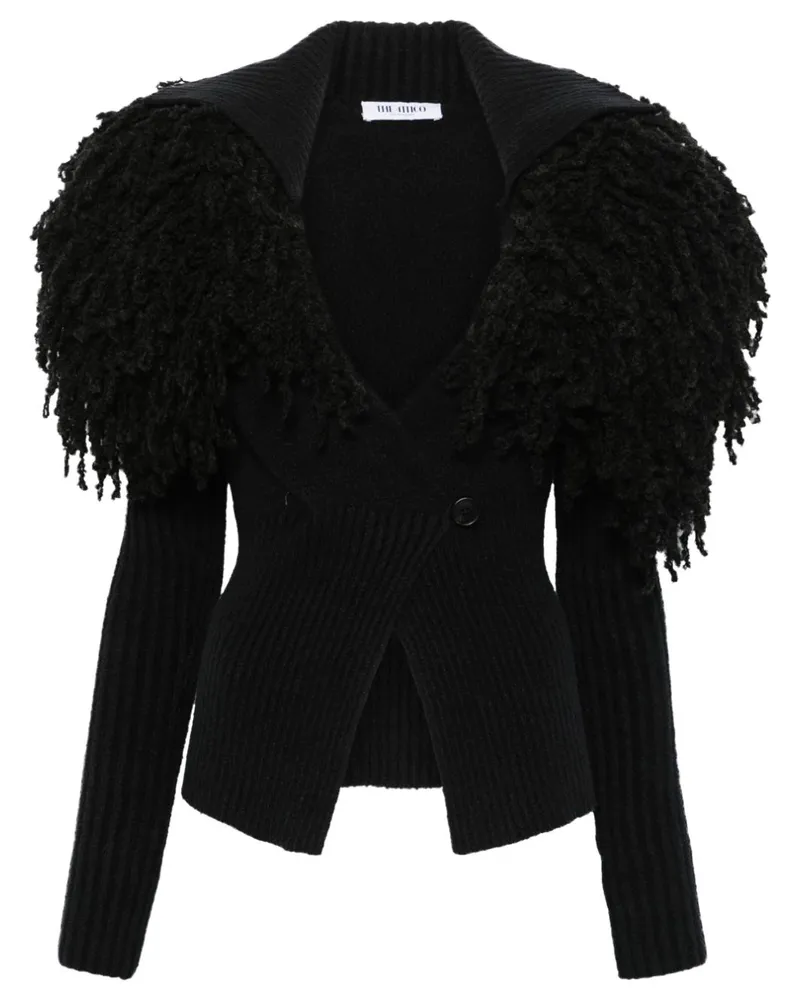 ATTICO Cardigan mit Fransendetail - Schwarz Schwarz