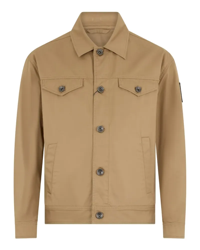 Herno flap-pocket shirt jacket - Nude Nude
