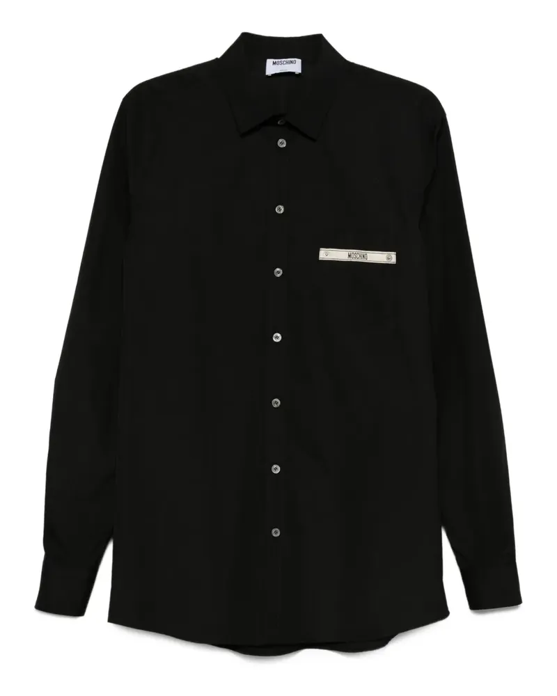 Moschino Hemd mit Tasche - Schwarz Schwarz