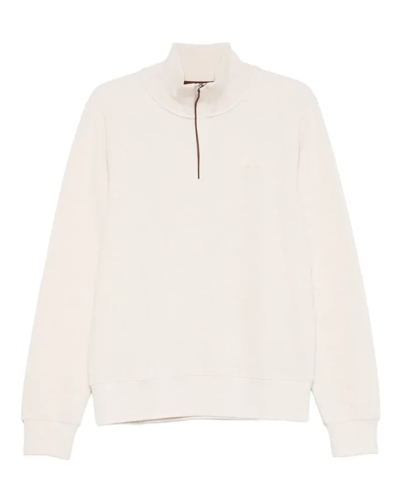 Gant Gerippter Pullover mit Reißverschluss - Nude Nude