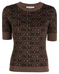 Moschino Oberteil mit Print Braun