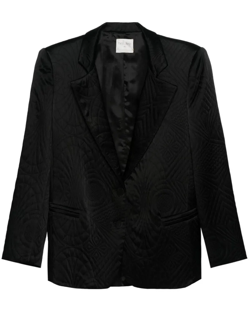 forte_forte Bestickter Blazer Schwarz