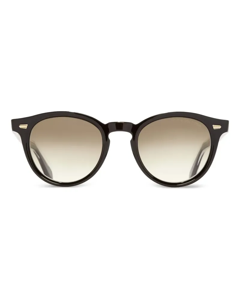 Cutler and Gross Sonnenbrille mit rundem Gestell - Schwarz Schwarz