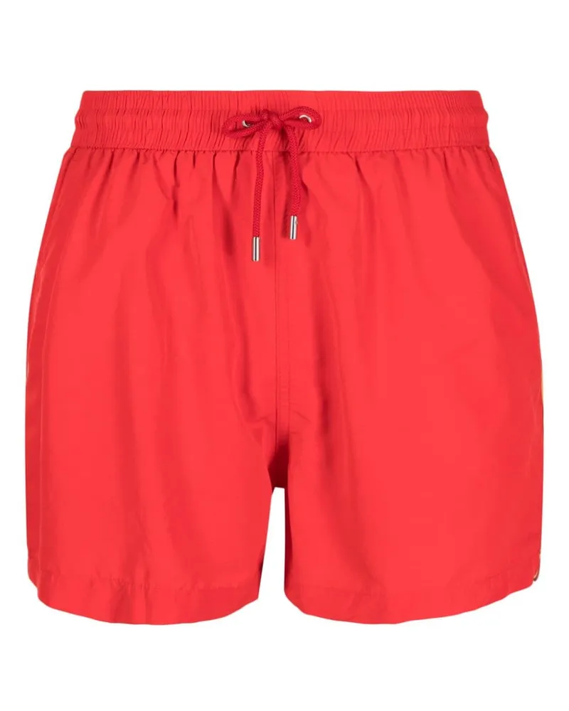 Paul Smith Badeshorts mit Streifendetail Rot