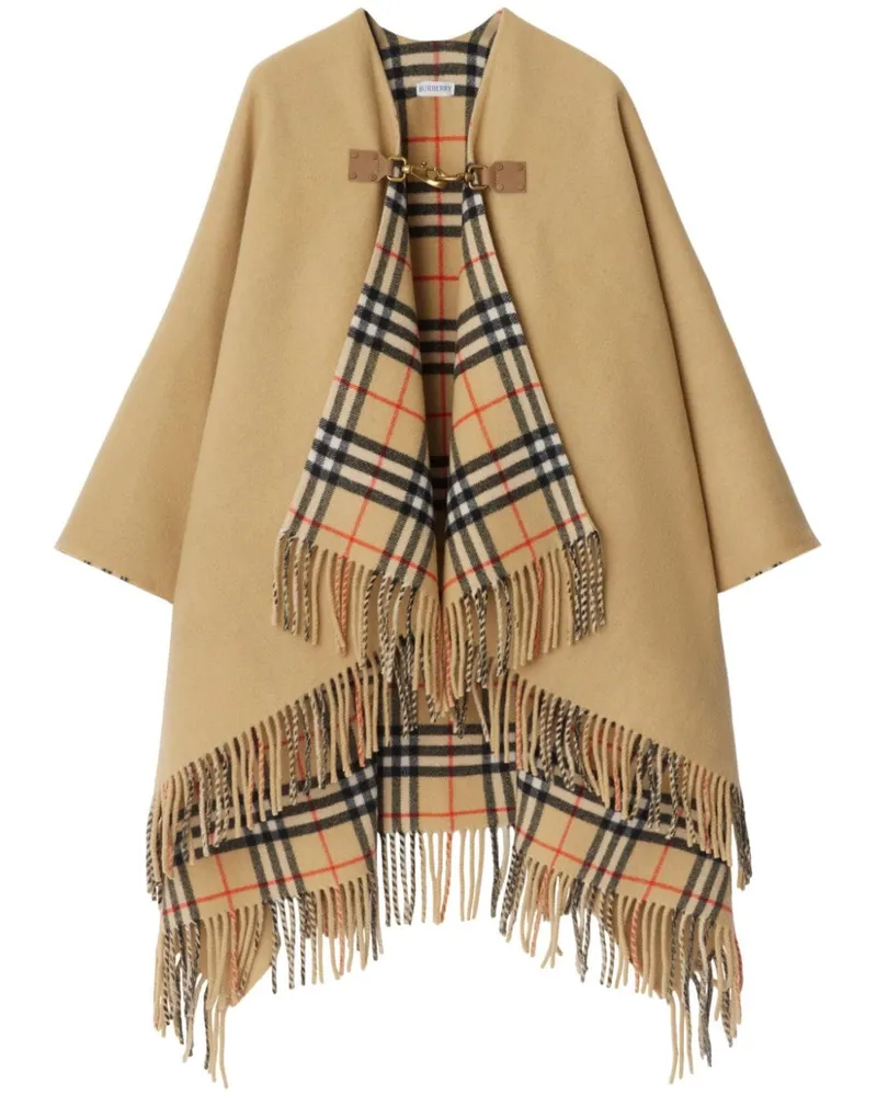 Burberry Cape mit Karomuster - Nude Nude