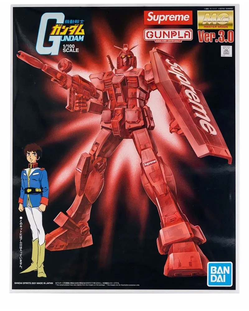 MG 1/100 RX-78-2 Gundam Ver. 3.0 Action-Figur - Rot