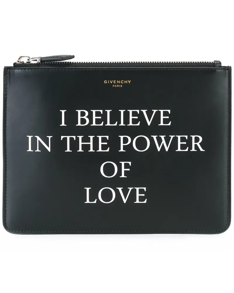 Givenchy Clutch mit Love-Print - Schwarz Schwarz
