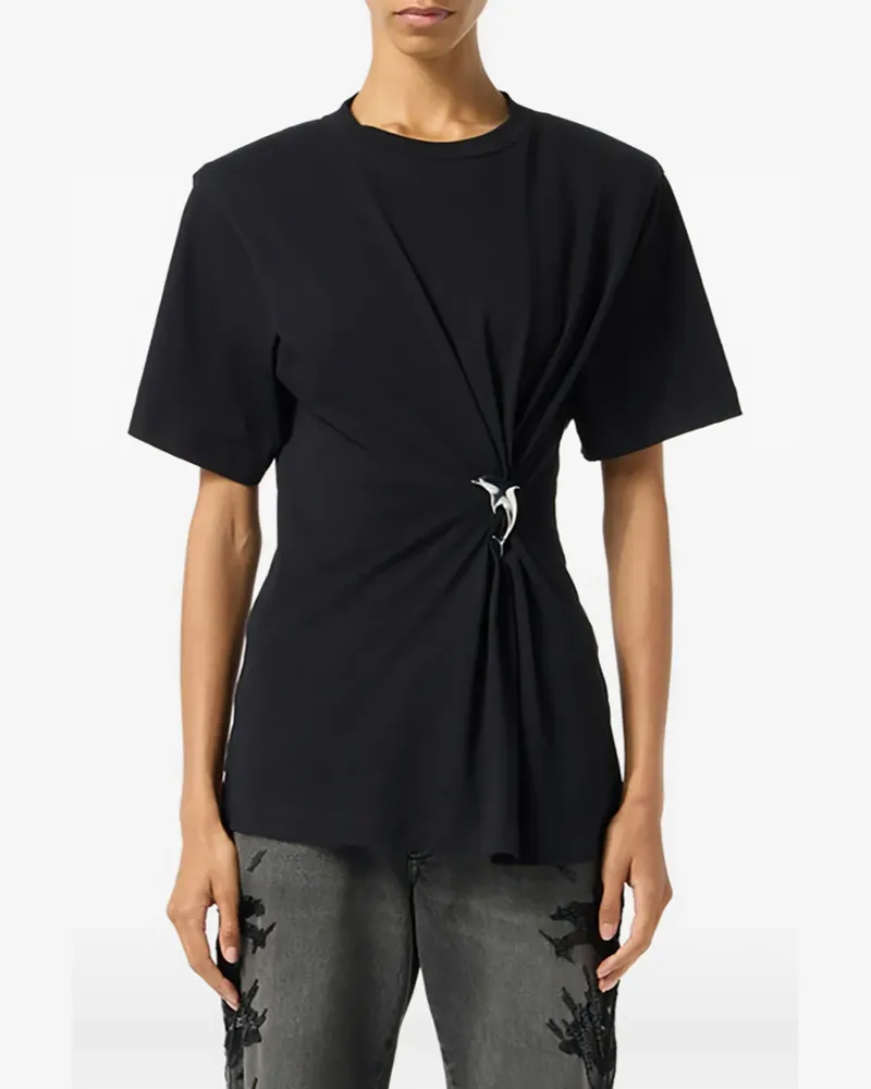 Blumarine dolphin-detail T-shirt - Schwarz Schwarz