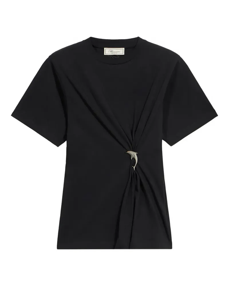 Blumarine dolphin-detail T-shirt - Schwarz Schwarz