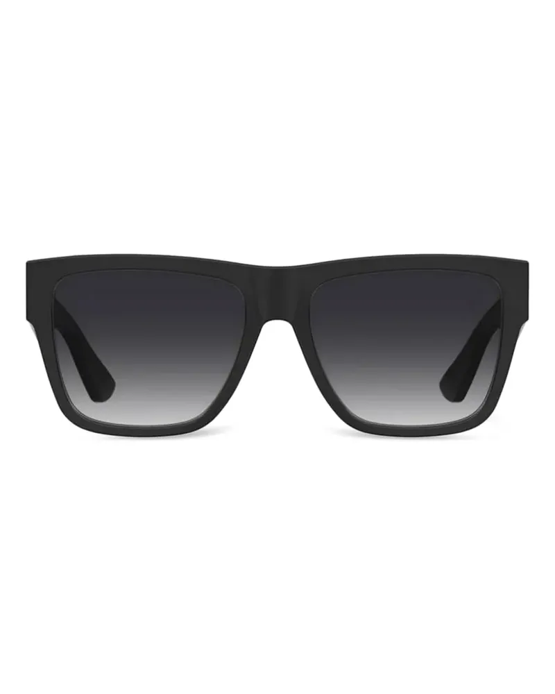 Moschino Eckige Sonnenbrille mit Logo-Print - Schwarz Schwarz