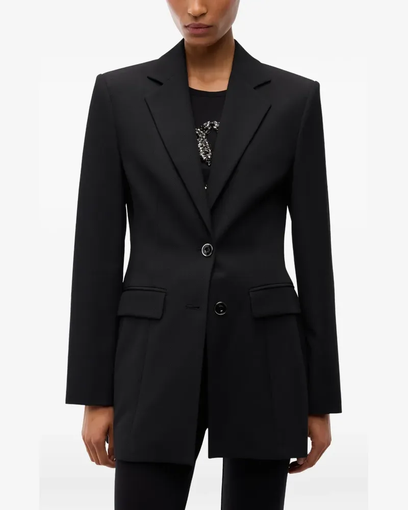Pinko slim-fit jacket with padded shoulders - Schwarz Schwarz
