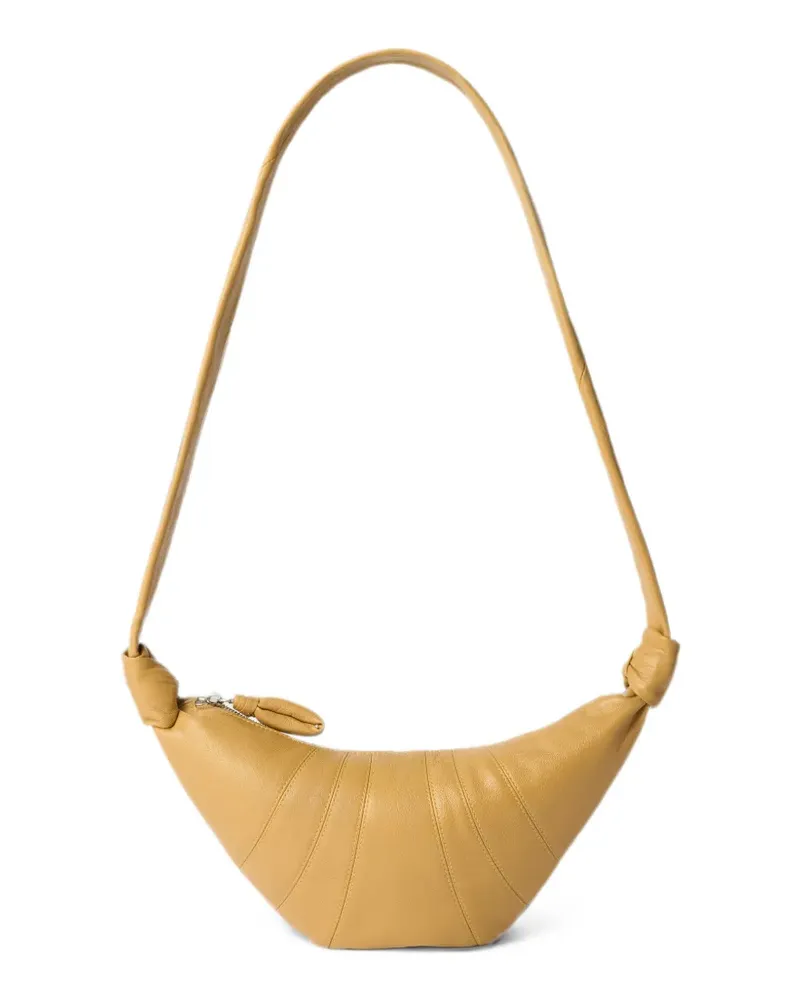 Christophe Lemaire small Croissant bag in goat leather - Nude Nude