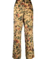 For Restless Sleepers Gerade Hose mit Blumen-Print Gelb