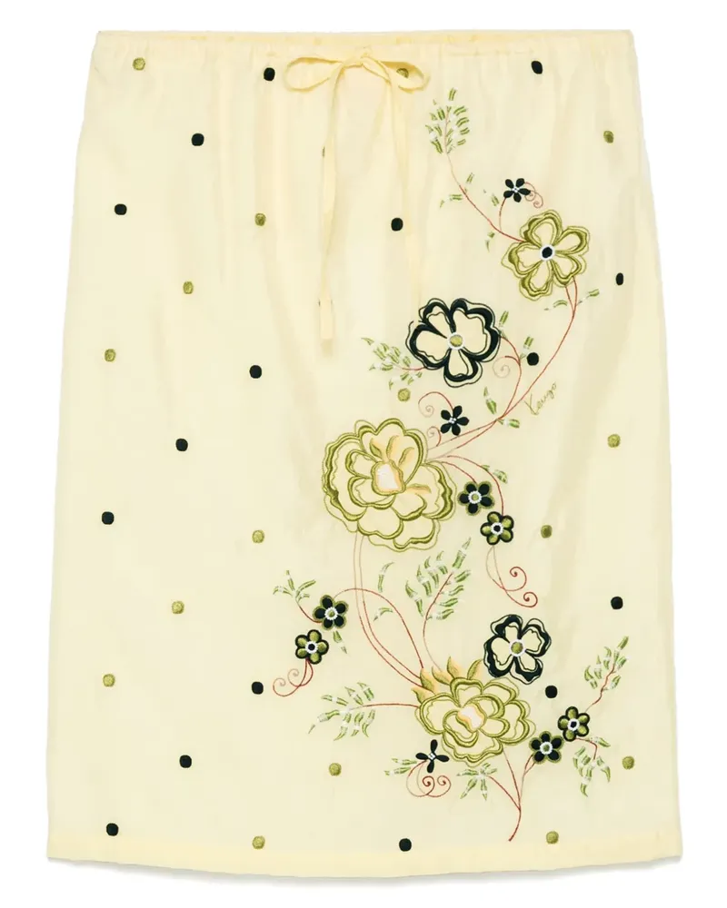Kenzo Peonies Midirock - Gelb Gelb
