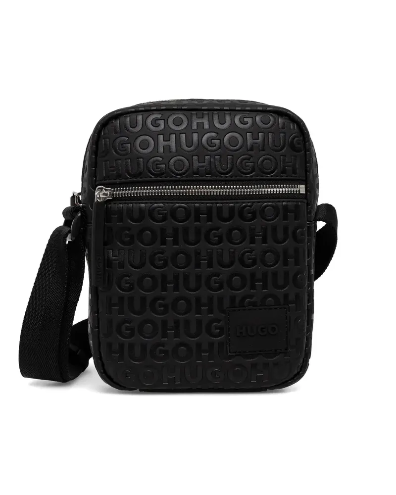 HUGO BOSS Kuriertasche mit Logo-Prägung - Schwarz Schwarz