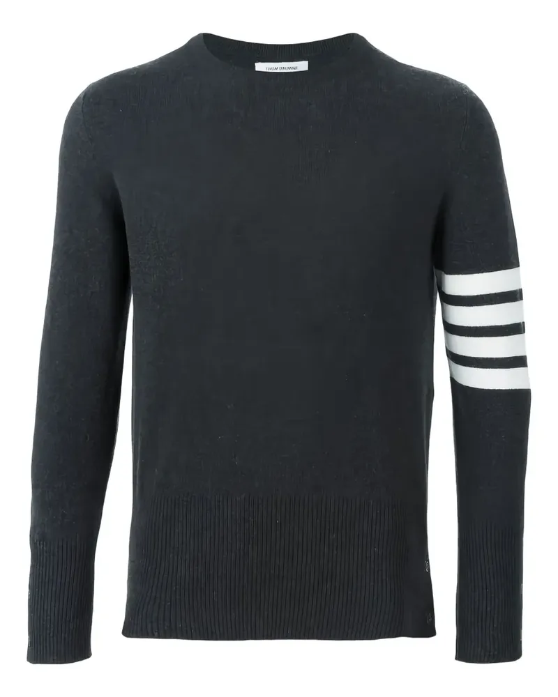Thom Browne Kaschmirpullover mit Kontraststreifen - Grau Grau