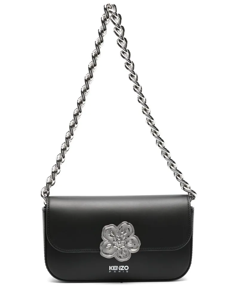 Kenzo Schultertasche mit Boke Flower Schwarz