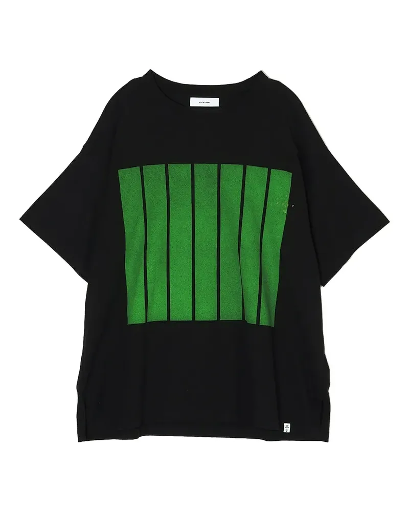 FACETASM 7Bars T-Shirt mit grafischem Print - Schwarz Schwarz