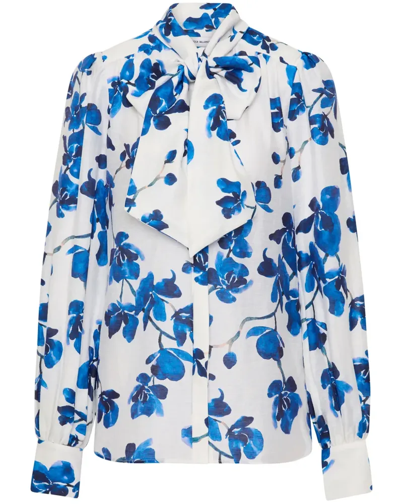 Rebecca Vallance Bluse mit Blumenmotiv - Weiß Weiß