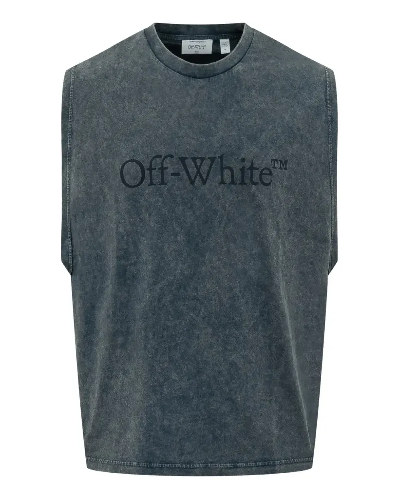 OFF-WHITE Ärmelloses T-Shirt mit Logo - Grau Grau