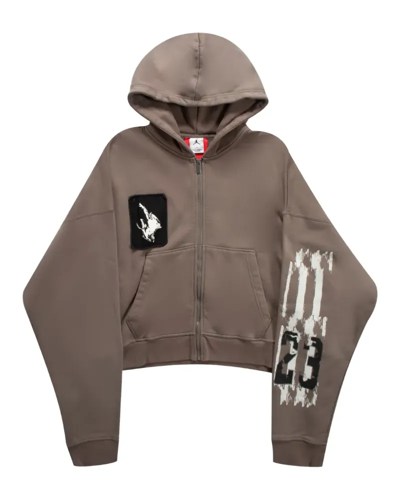 Jordan Cropped-Hoodie mit Print - Braun Braun