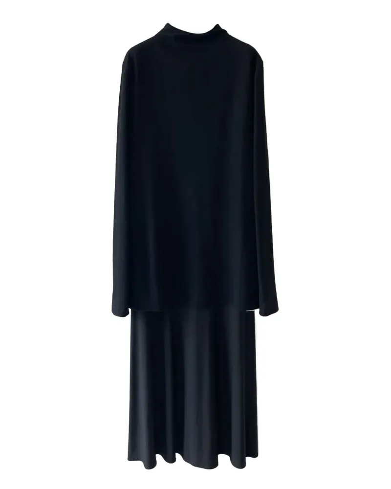 Jil Sander Midikleid mit Stehkragen - Blau Blau