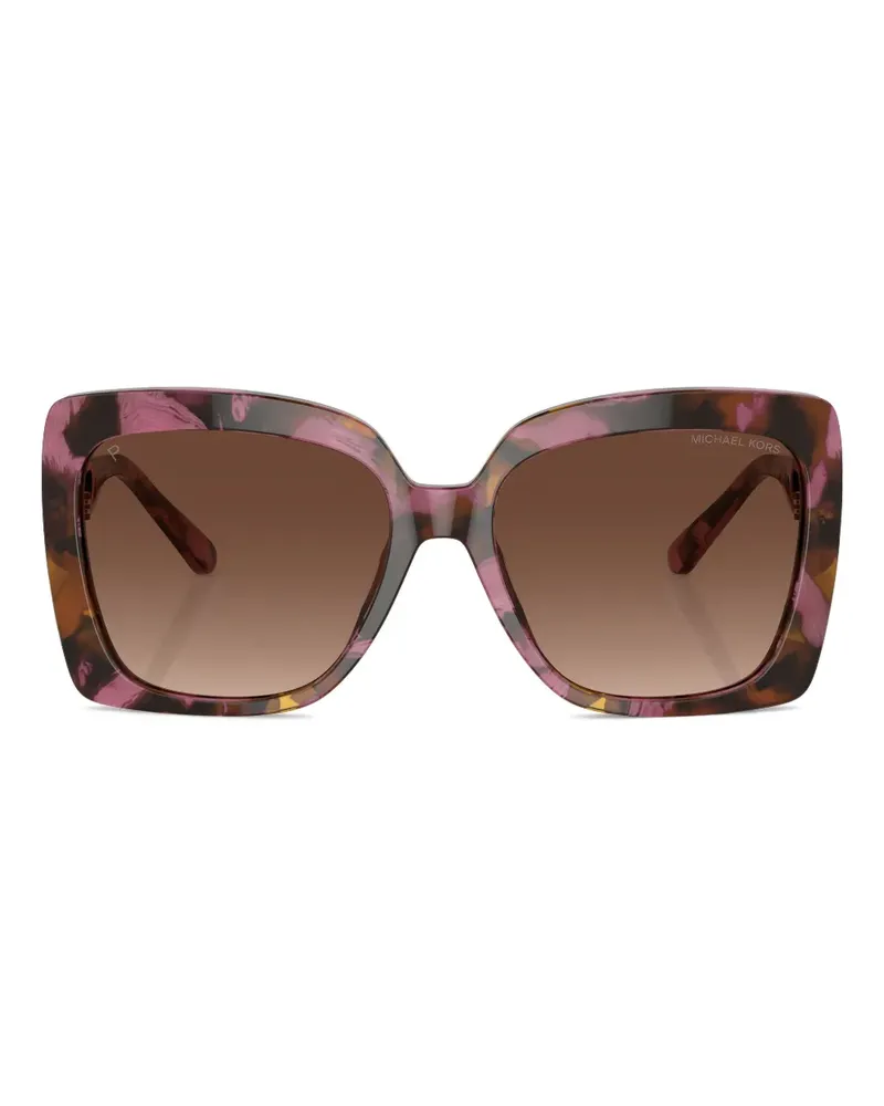 Michael Kors Sonnenbrille mit Logo-Schild - Braun Braun