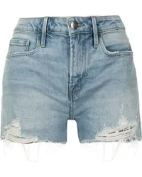 Frame Denim Jeans-Shorts im Distressed-Look Blau