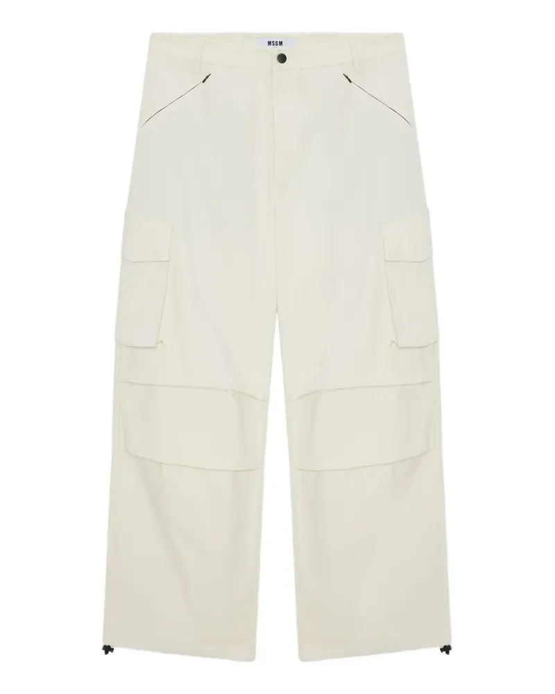 MSGM Hose mit aufgesetzten Taschen - Weiß Weiß