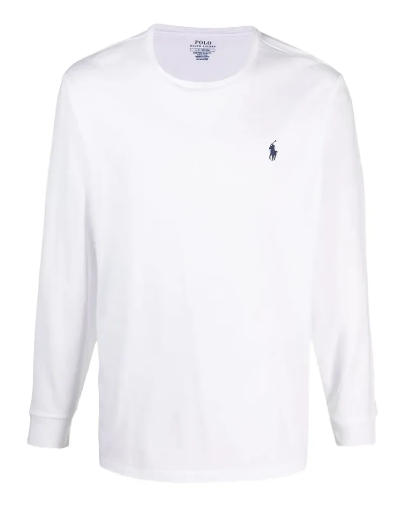 Ralph Lauren Langarmshirt mit Logo-Stickerei - Weiß Weiß