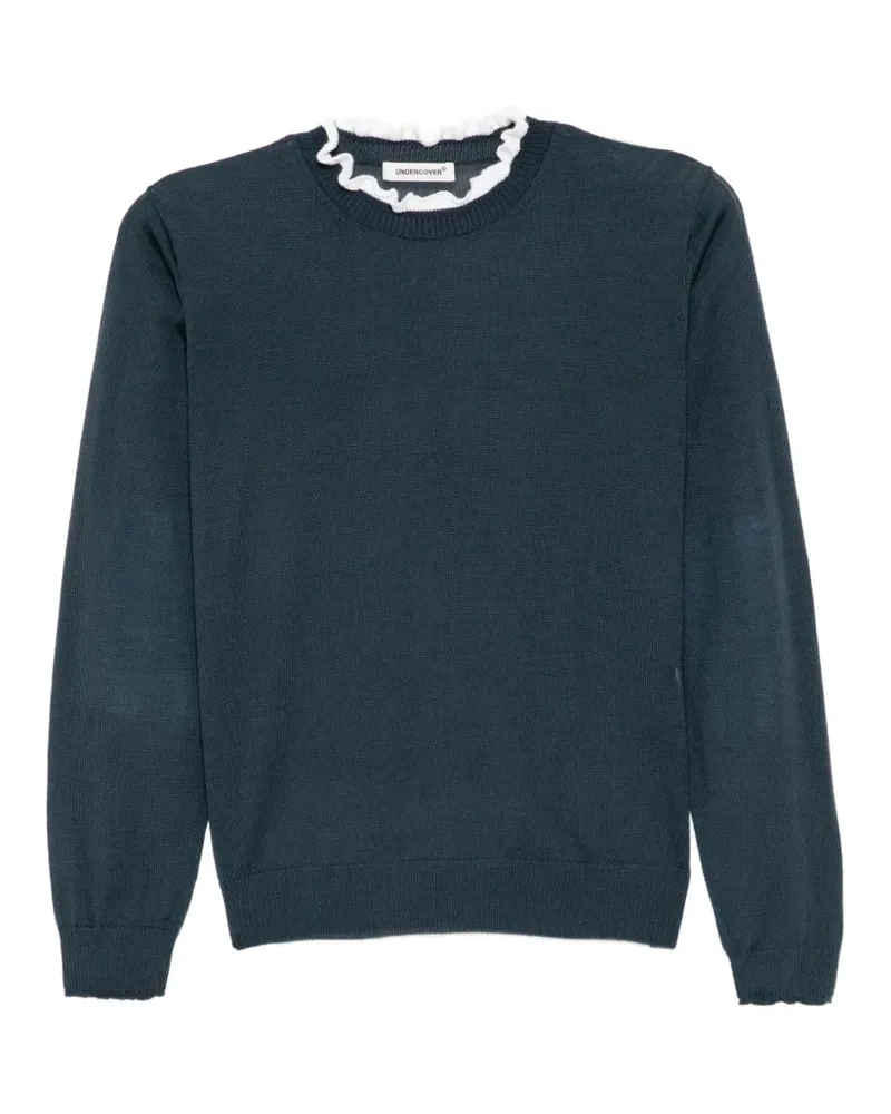 Undercover Pullover mit Rüschenbesatz - Blau Blau