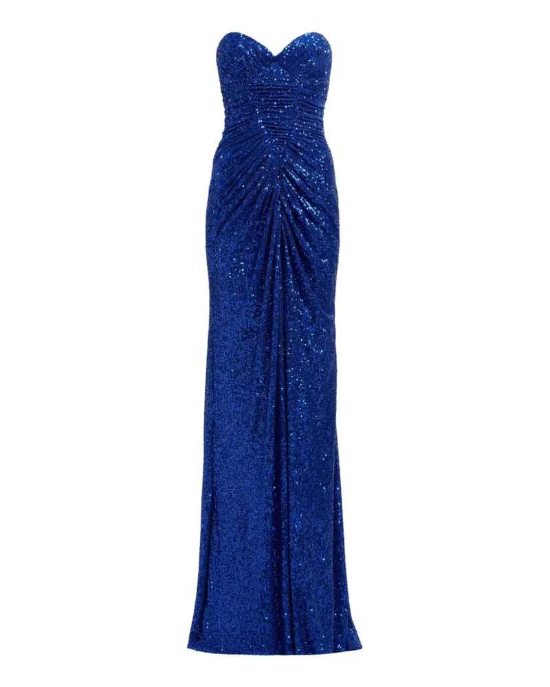 Elie Saab Drapiertes Kleid mit Pailletten - Blau Blau