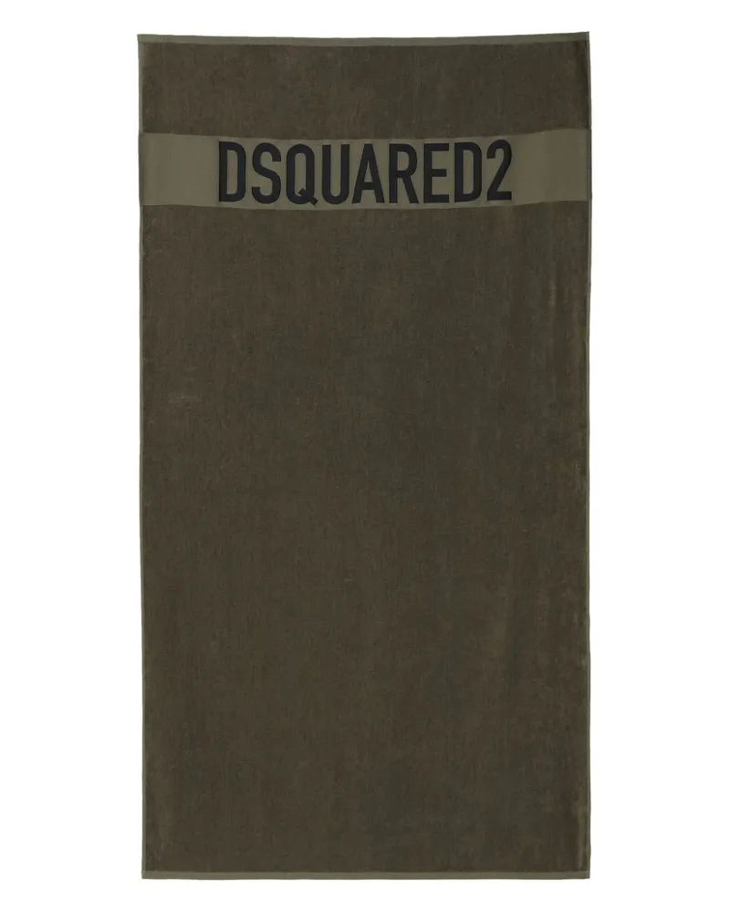 Dsquared2 Strandtuch mit Logo-Print - Grün Grün