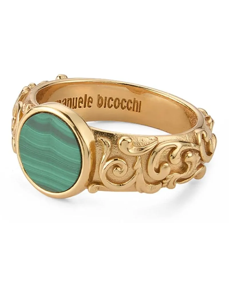Emanuele Bicocchi Arabesque Ring mit Malachit - Gold Gold
