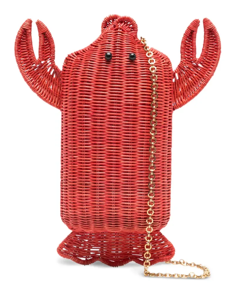 Serpui Clutch mit Kettenriemen - Rot Rot