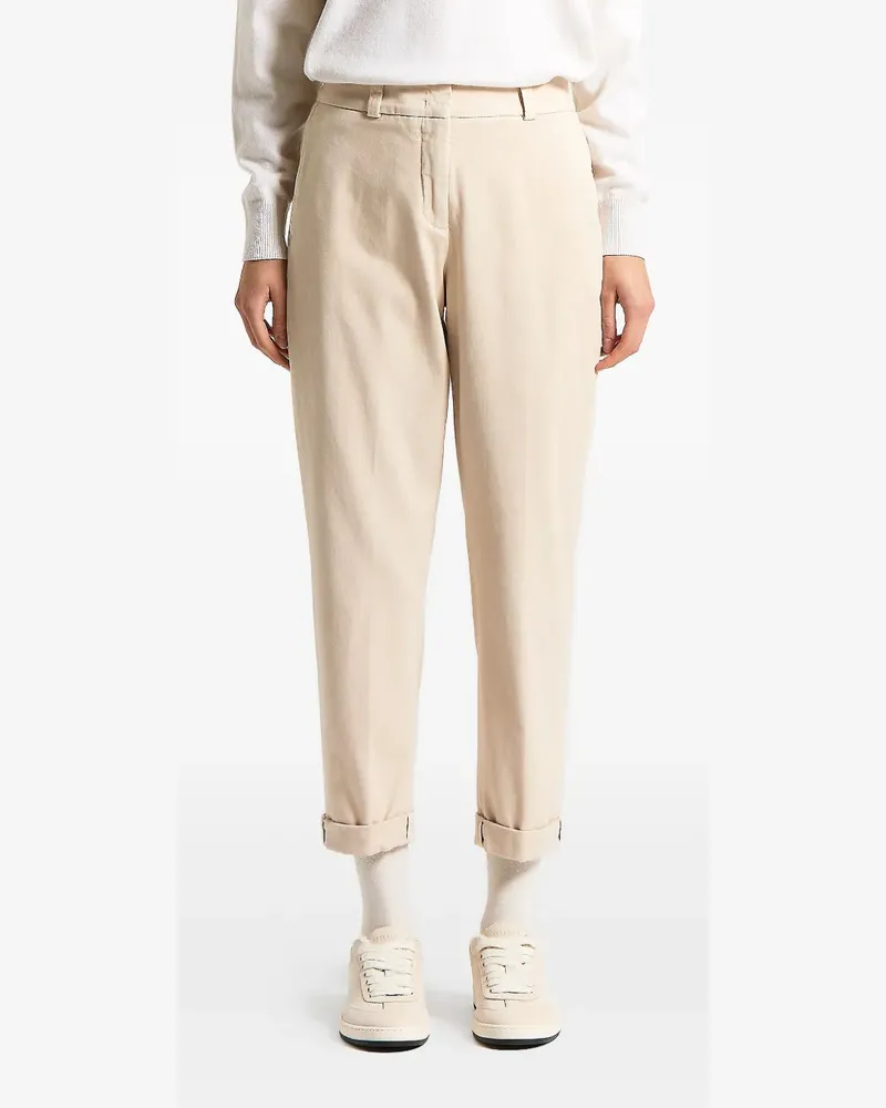 Peserico cuffed trousers - Nude Nude