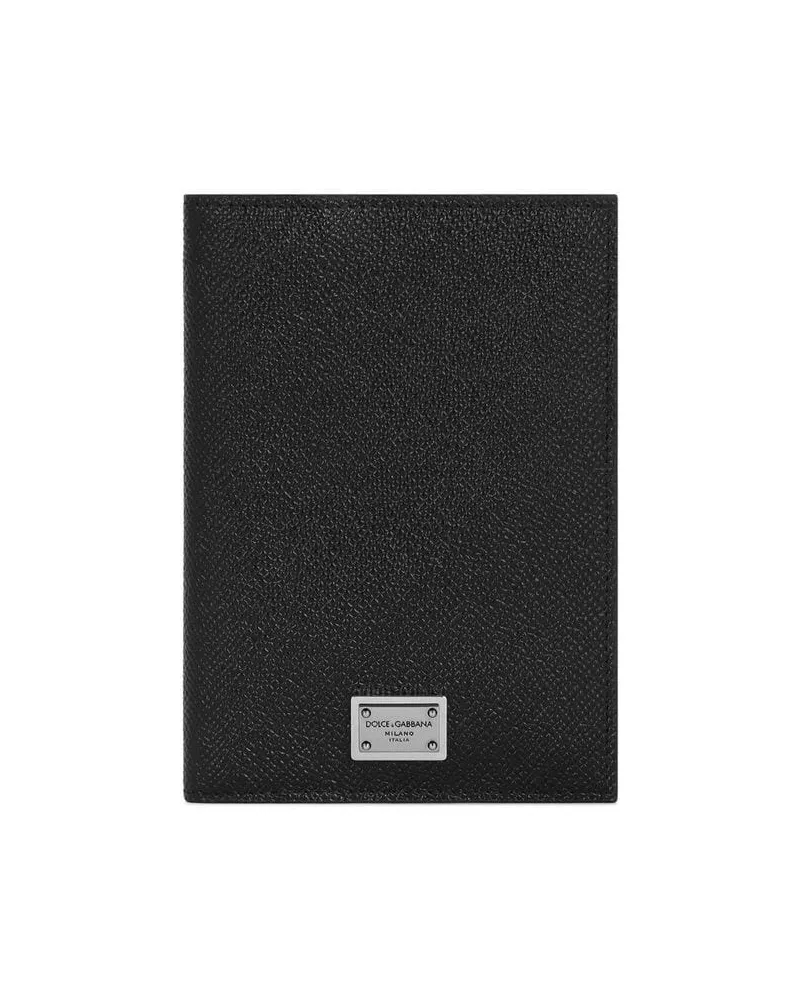 Dolce & Gabbana Pass-Etui mit Logo-Schild - Schwarz Schwarz