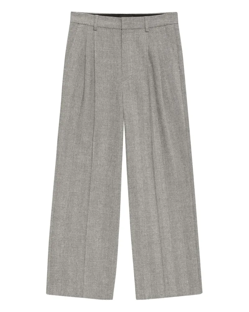 Anine Bing Belen Hose mit Fischgrätenmuster - Grau Grau