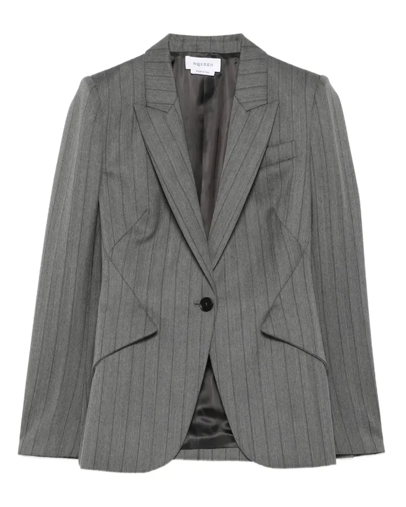Alexander McQueen Jacke mit Nadelstreifen - Grau Grau