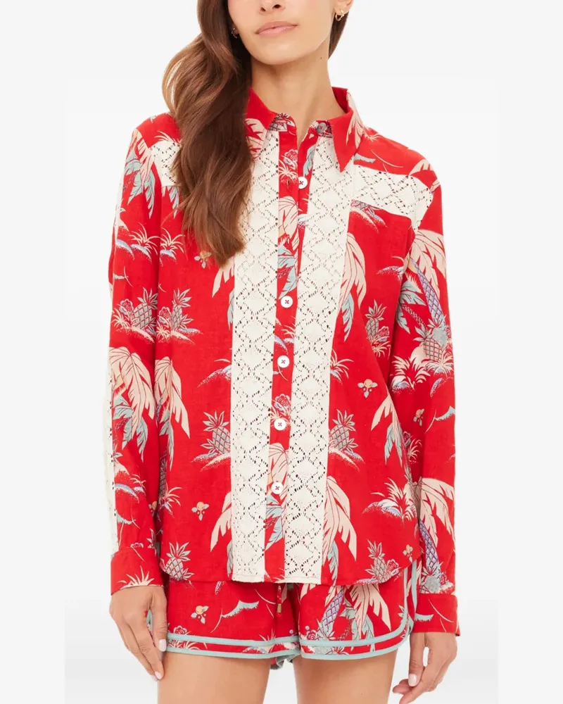 The Upside Palma Hemd mit Print - Rot Rot