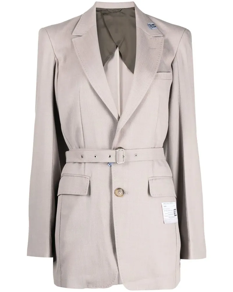 MIHARAYASUHIRO Blazer mit Gürtel - Grau Grau
