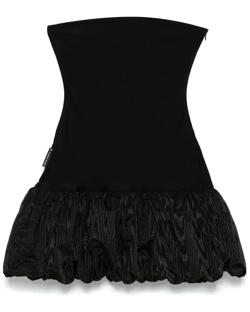 Marine Serre Moire Minikleid - Schwarz Schwarz