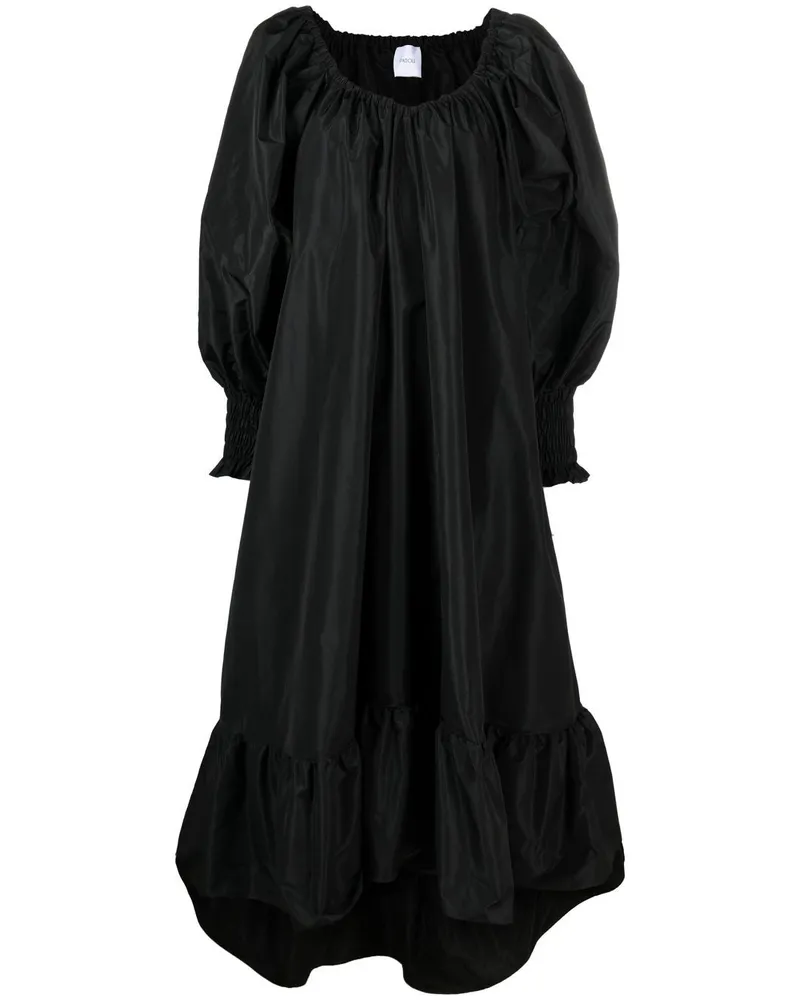 Patou Kleid mit Puffärmeln - Schwarz Schwarz