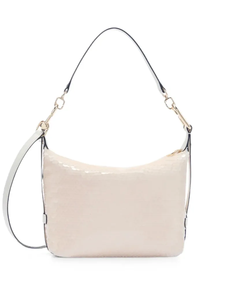 Furla Tonie Schultertasche mit Pailletten - Nude Nude