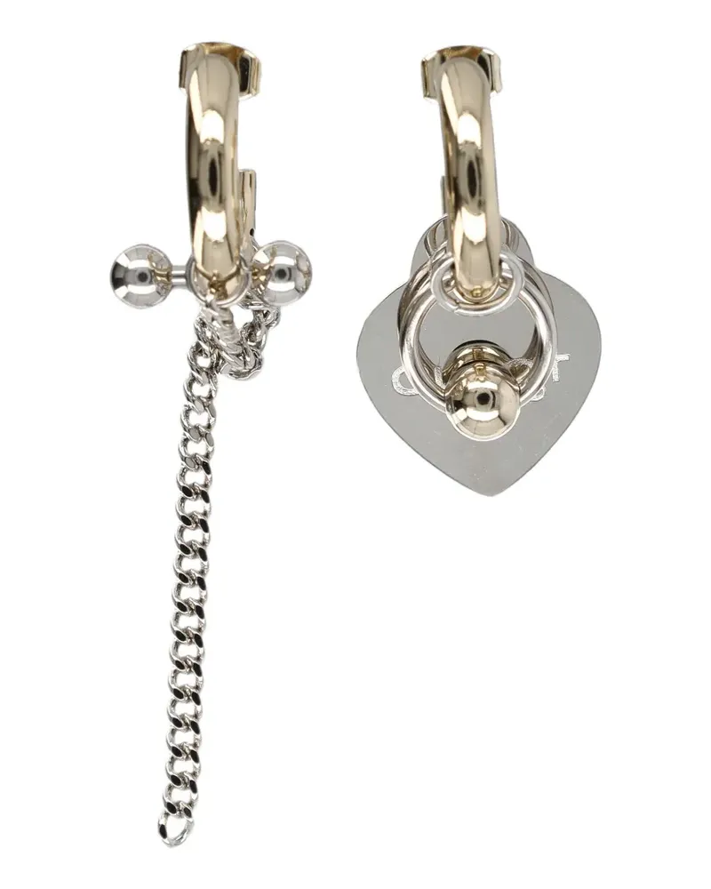 Justine Clenquet Nick asymmetric heart-charm earrings - Gold Gold