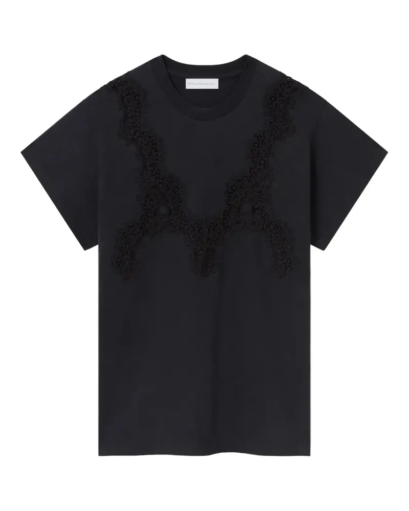 Stella McCartney T-Shirt mit Schnürdetail - Schwarz Schwarz