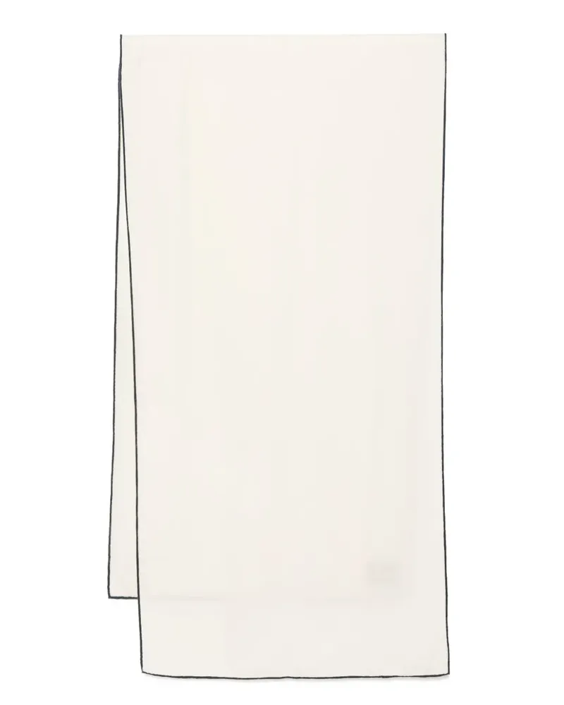 N.Peal Tipped Pashmina Schal - Weiß Weiß